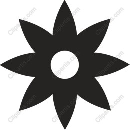 Stylized Black Flower