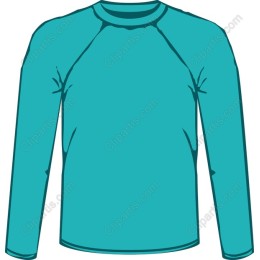 Vibrant Teal Long-Sleeve Shirt