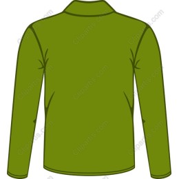 Long Sleeve Shirt - Back View in Green