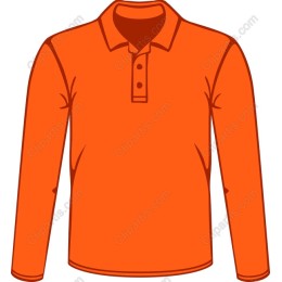 Vibrant Orange Long-Sleeve Polo