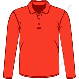 Long Sleeve Polo Shirt - Red