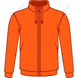Vibrant Orange Zip-Up Jacket