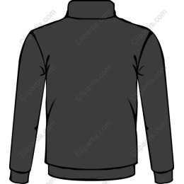 Stylish Black Sweatshirt (Back View)