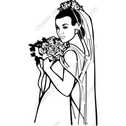 Elegant Bride with Roses