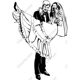 Romantic Bride and Groom