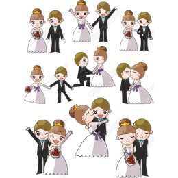 Wedding Set - Cartoon Couples Collection