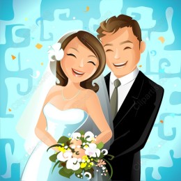 Joyful Wedding Couple
