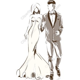 Elegant Bride and Groom