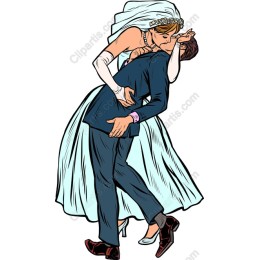 Romantic Wedding Kiss