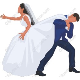 Whimsical Wedding Embrace