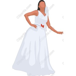 Graceful Woman in White Dress