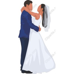 Wedding Couple Embrace