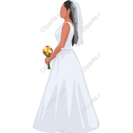 Elegant Bride - Wedding Dress & Bouquet