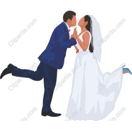 Elegant Wedding - Bride and Groom Embrace