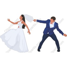 Playful Bride and Groom