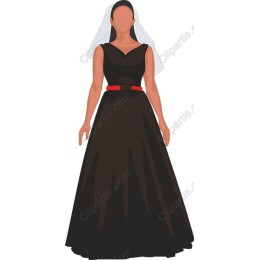 Elegant Black Wedding Dress