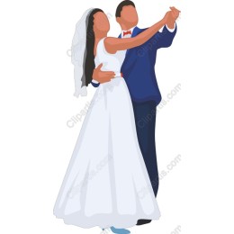 Elegant Bride and Groom Dancing