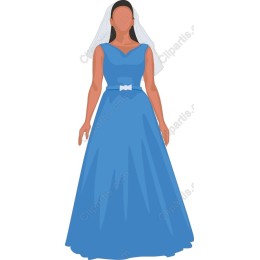 Elegant Blue Wedding Dress