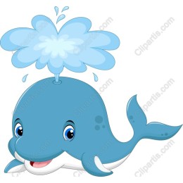 Adorable Cartoon Whale