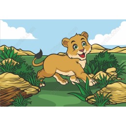 Playful Lion Cub