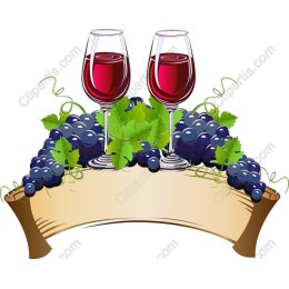 Elegant Wine and Grapes