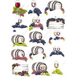 Wine and Grapes Set