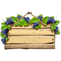 Rustic Grapes Wooden Sign