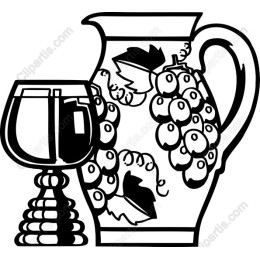 Grapes & Wine Pitcher
