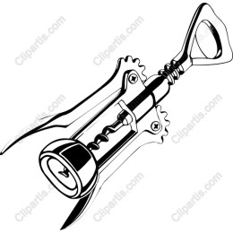 Vintage Corkscrew Drawing