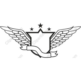 Winged Shield with Banner and Stars