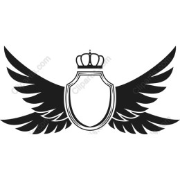 Crowned Winged Shield