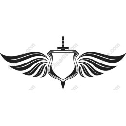 Winged Shield and Sword Emblem