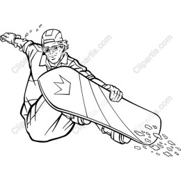 Adventurous Snowboarder