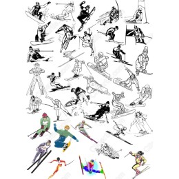 Skiing and Snowboarding Set