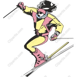 Stylish Female Skier