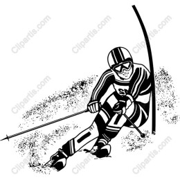 Dynamic Alpine Skier