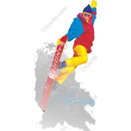 Vibrant Snowboarder