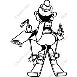 Whimsical Skiing Character