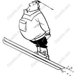 Winter Sports Humor: Cartoon Skier