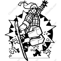 Action-Packed Snowboarder