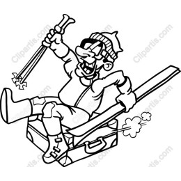 Cheerful Skier
