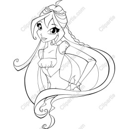 Enchanting Black-and-White Character