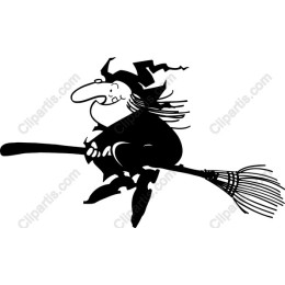 Whimsical Flying Witch