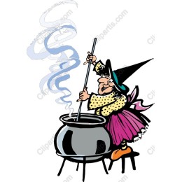 Enchanting Witch Brewing Potion
