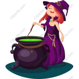 Enchanting Witch with Cauldron