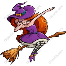 Whimsical Cartoon Witch