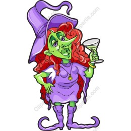 Wicked Witch with Cocktail