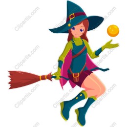 Cheerful Young Witch