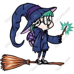 Whimsical Young Witch
