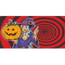 Witch with Pumpkin Halloween